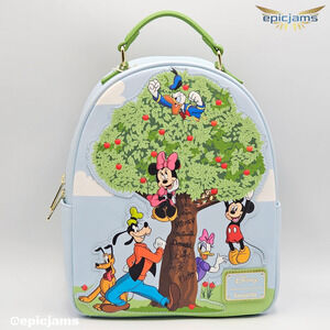 Loungefly Disney Mickey Mouse & Friends Apple Tree Mini Backpack New